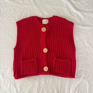 Red Knit Vest